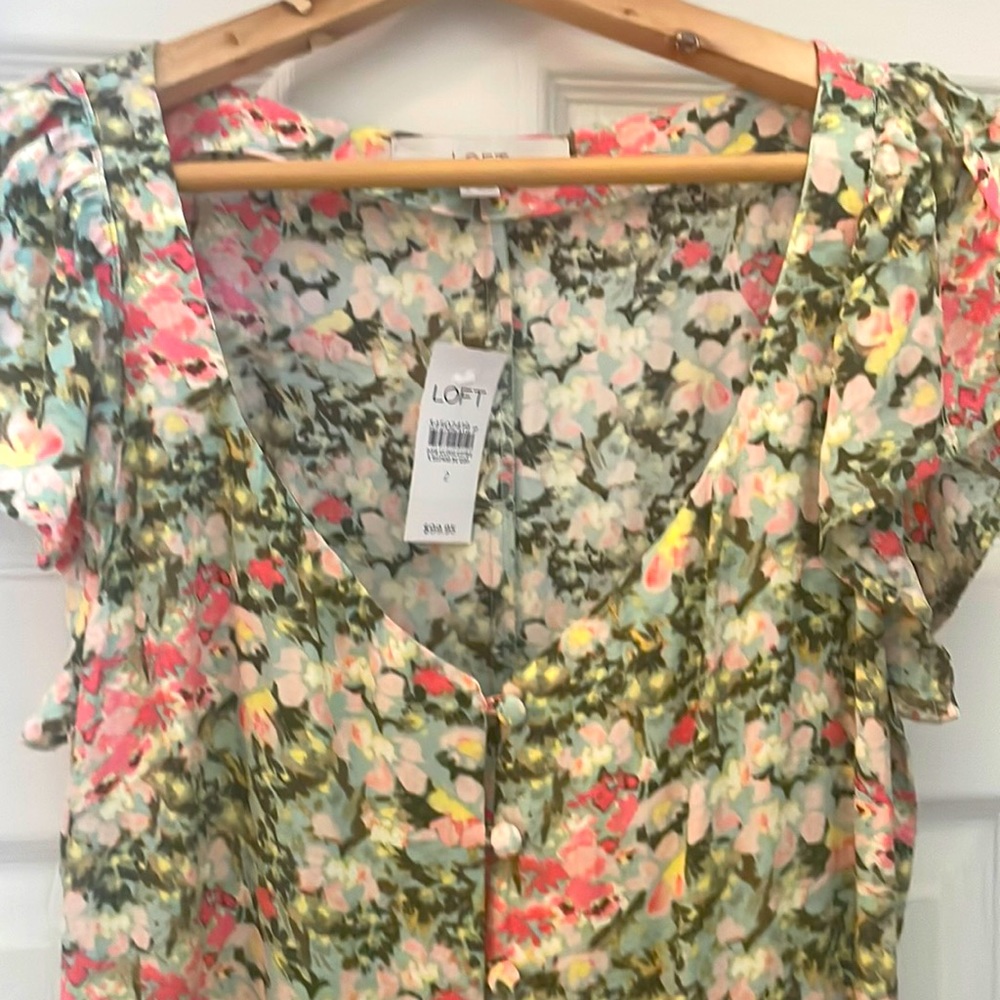 Brand new loft, Mid length, floral dress.